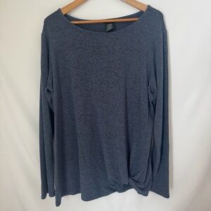 Women's Long Sleeve Blue Top